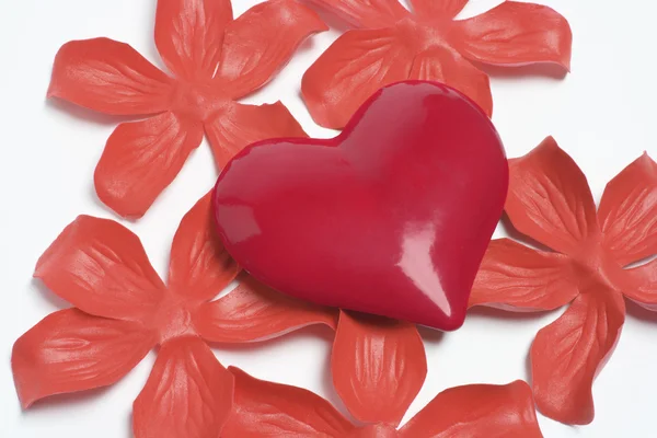 Coração de amor vermelho — Fotografia de Stock