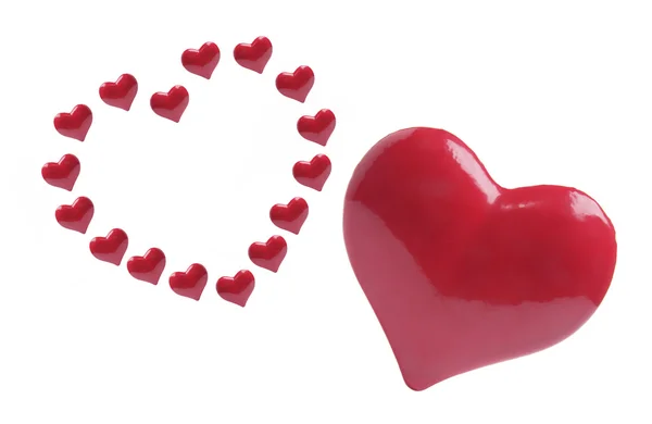 Red Love Hearts — Stock Photo, Image