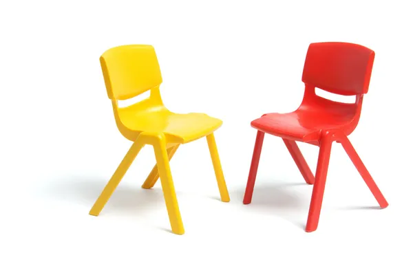 Minyatür plastik sandalye — Stok fotoğraf