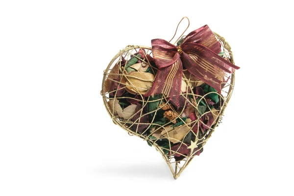 Potpourri in Heart-Shaped Box — Stock Photo, Image