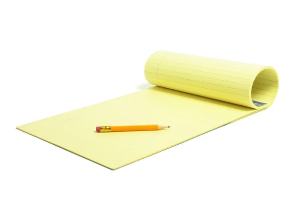 Bleistift und Schreibblock — Stockfoto