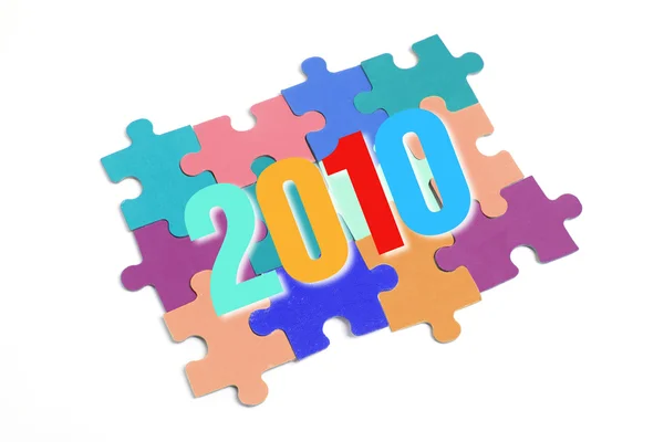2010 und Puzzleteile — Stockfoto