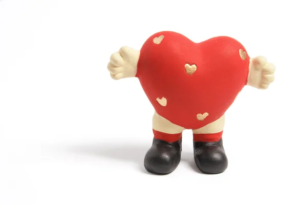 Älska hjärtat statyett — Stockfoto