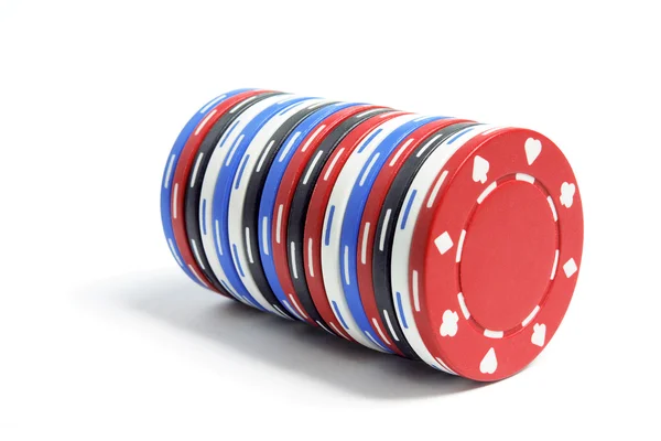 Стопка покерних чіпів — стокове фото