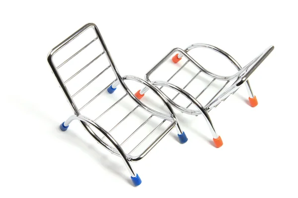 Minyatür uzanmış sandalyeler — Stok fotoğraf