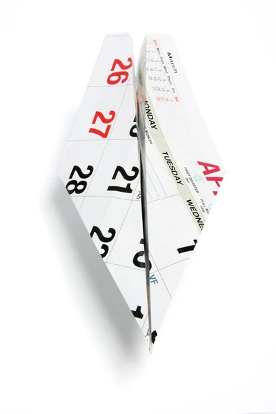 Calendar Paper Plane — Stock Photo, Image