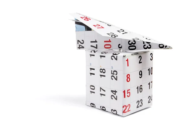 Kalendáře papír planeand box — Stock fotografie