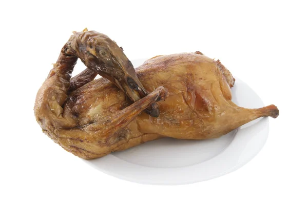Pato assado chinês na placa — Fotografia de Stock