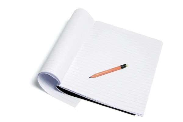 Exercise Book and Pencil — Stock Photo, Image
