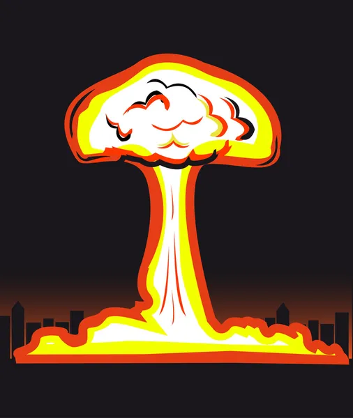 Nucleaire explosie — Stockvector