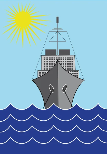 船と海 — ストックベクタ