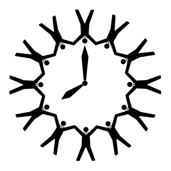 Douze hommes d'affaires en forme d'horloge — Image vectorielle