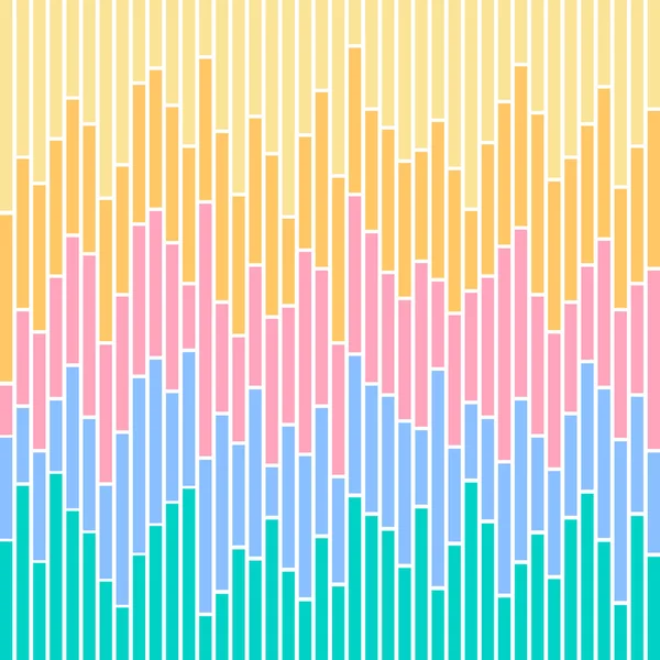 가로 막대형 차트 줄무늬-파스텔 색상 — 스톡 벡터