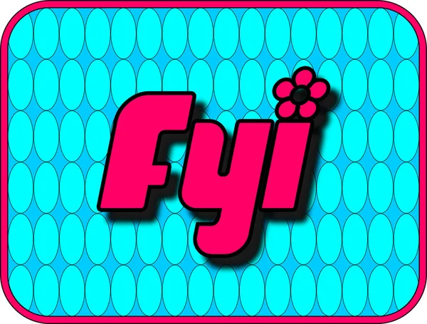 En rolig ikon med FYI — Stock vektor