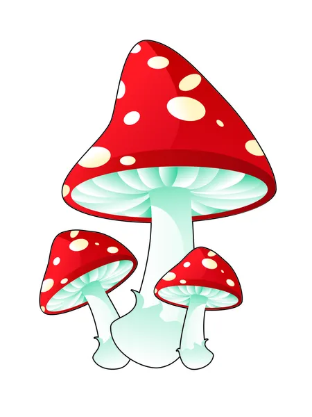 Ядовитые грибы — стоковый вектор