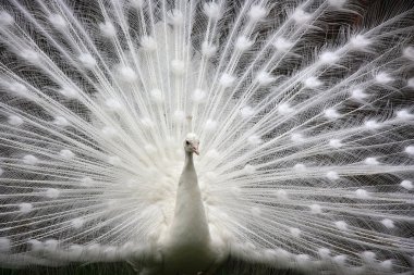 White peacock clipart