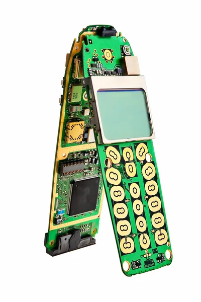 デジタル携帯電話のプリント基板. — ストック写真