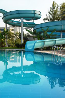 Parque acuático en piscina