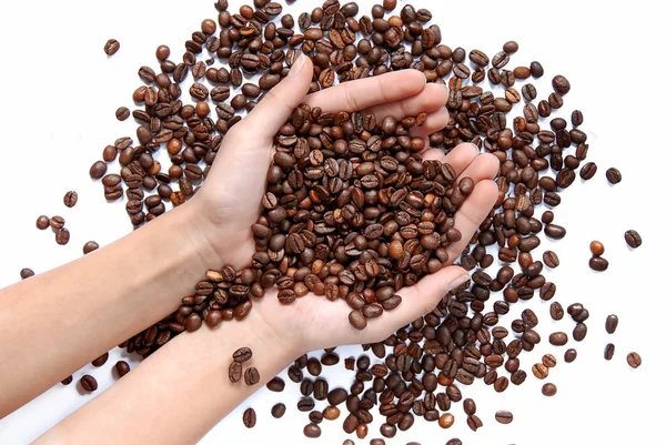 Stock image Coffee beans in hands