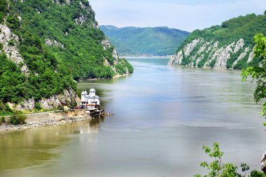 Danube canyon between Serbia and Romania clipart