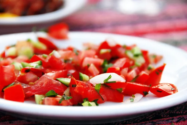 Tomates em prato — Fotografia de Stock
