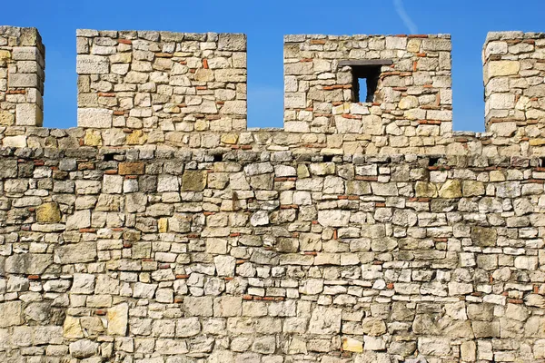 Details van stenen fort in Belgrado — Stockfoto