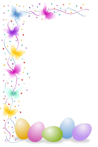 Mariposa y Huevos de Pascua Ilustraciones de stock libres de derechos