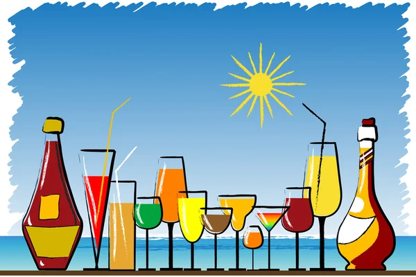 Пляжный бар Стоковая Иллюстрация