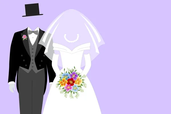 Menyasszony és a vőlegény Vektor Grafikák