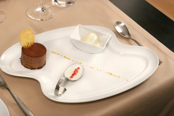 Restaurant dessert — Stockfoto
