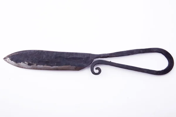 Vieux couteau fabriqué par forgeron — Photo