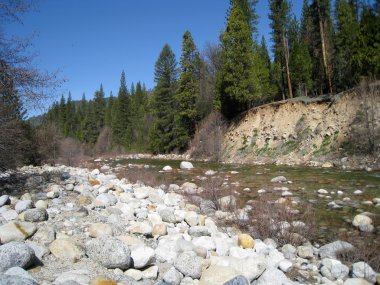 Yosemite Nehri ile bolders