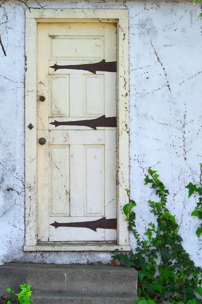 Staré žluté dveře — Stock fotografie