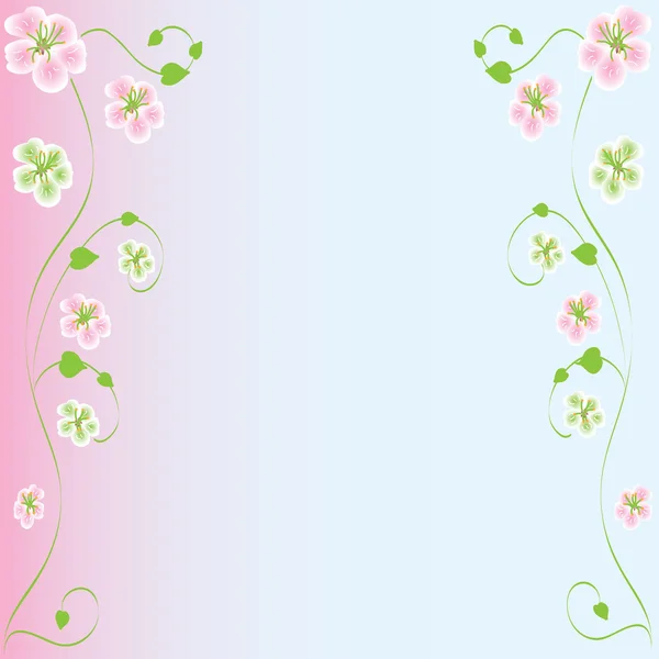 Floral bakgrund med våren flouwers — Stock vektor