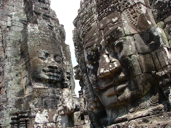 Caras antigas, Angkor Wat Fotografia De Stock