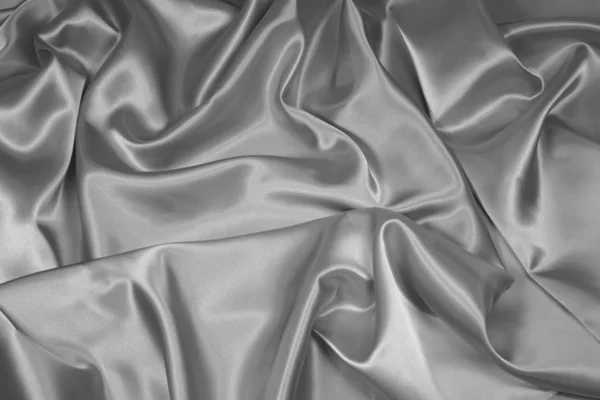 Silver Satin/Silk Fabric 1 — Stock Photo, Image