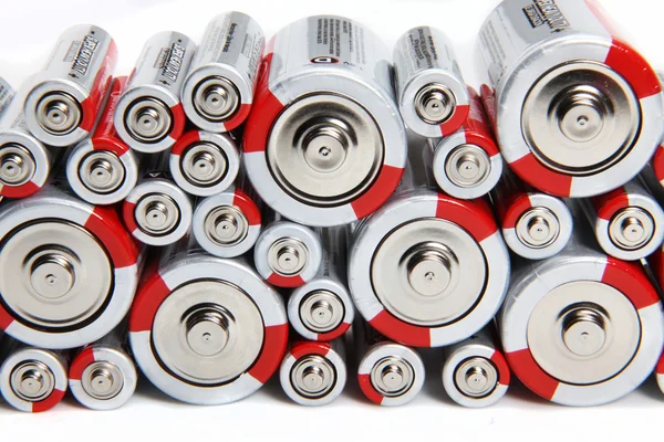 Gestapelde batterijen — Stockfoto