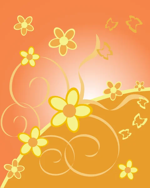 BlomdekorKvětinové dekorace — Stock vektor