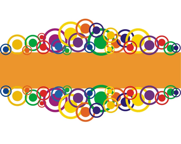 Bannière cercle rétro — Image vectorielle