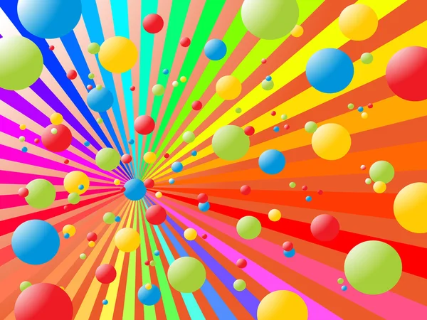 Rainbow balls — Stock Vector