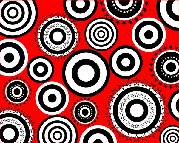 Cercles rétro abstraits — Image vectorielle