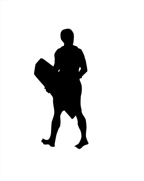 Silhouette de Wakeboarder — Image vectorielle