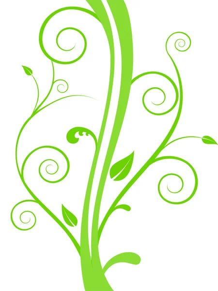 Verde floral — Vetor de Stock