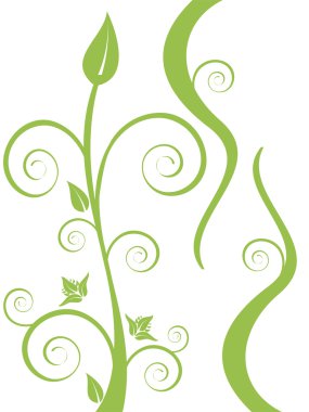 Green floral elements