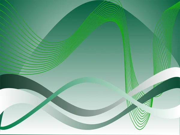 Abstrakt gröna vågor — Stock vektor