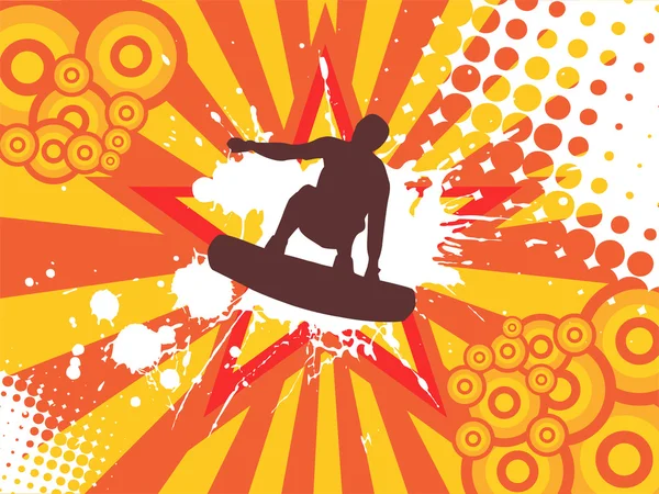 Wakeboarder in azione — Vettoriale Stock