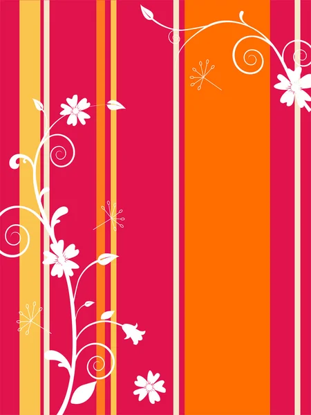 Stripes and flowers — Stock Vector