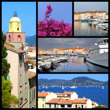 saint tropez Fransa mozaik fotoğrafları