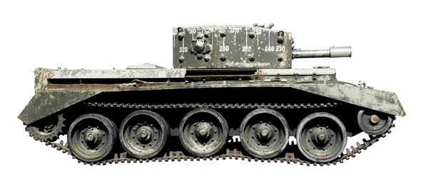 Изолированный старый танк — стоковое фото