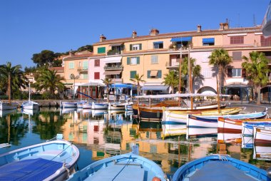 Port of Sanary in France clipart